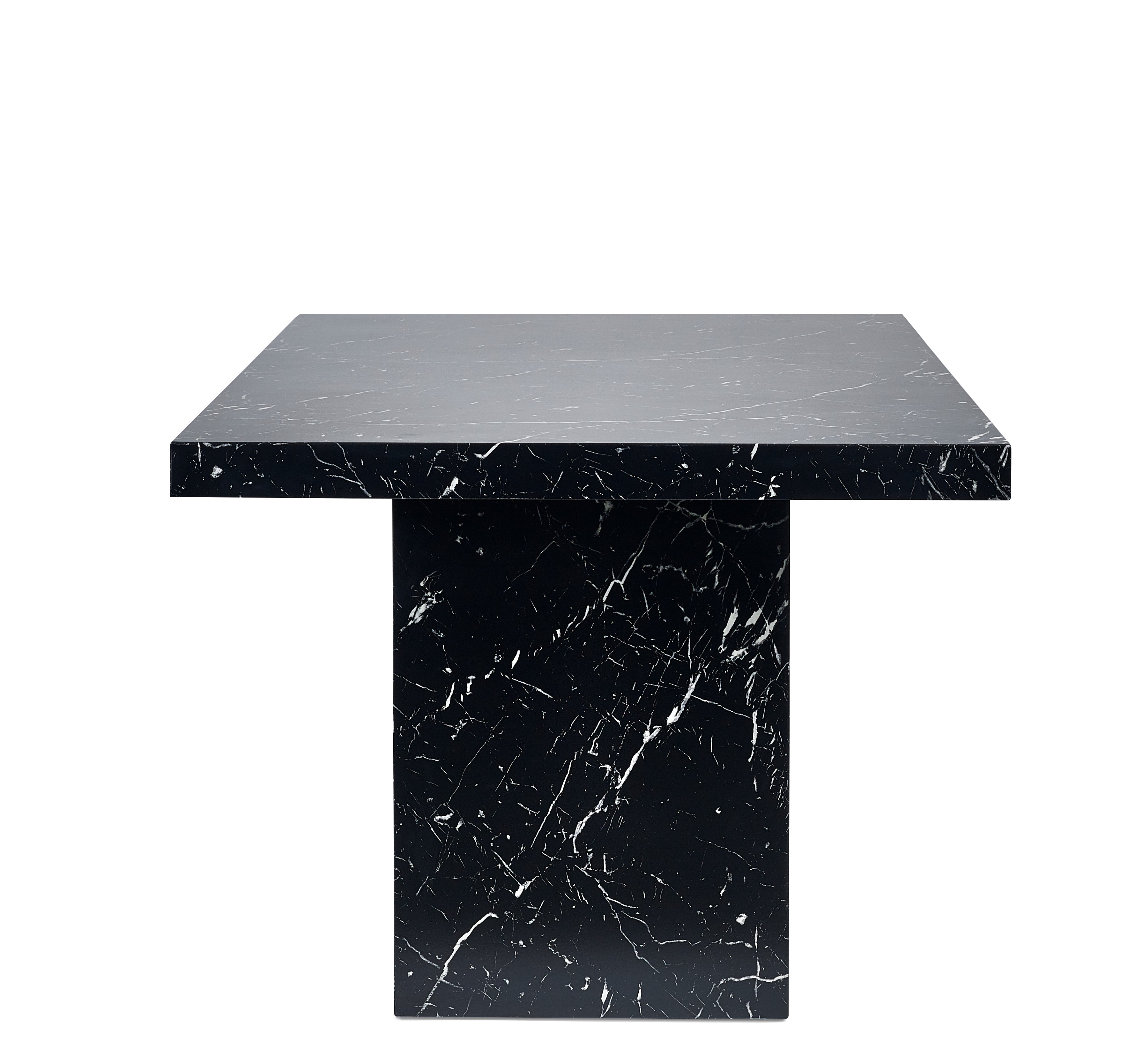 Kiso Black Marble Effect Rectangle Dining Table | 6-8 Seater
